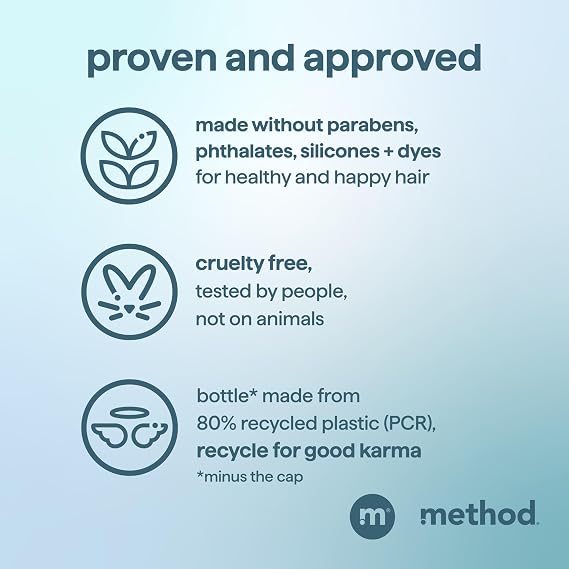 Method Men 2-in-1 Shampoo and Conditioner, Glacier + Granite - Cleans and Conditions with Argan and Jojoba Oil - Made without Parabens - 14 oz, Pack of 3