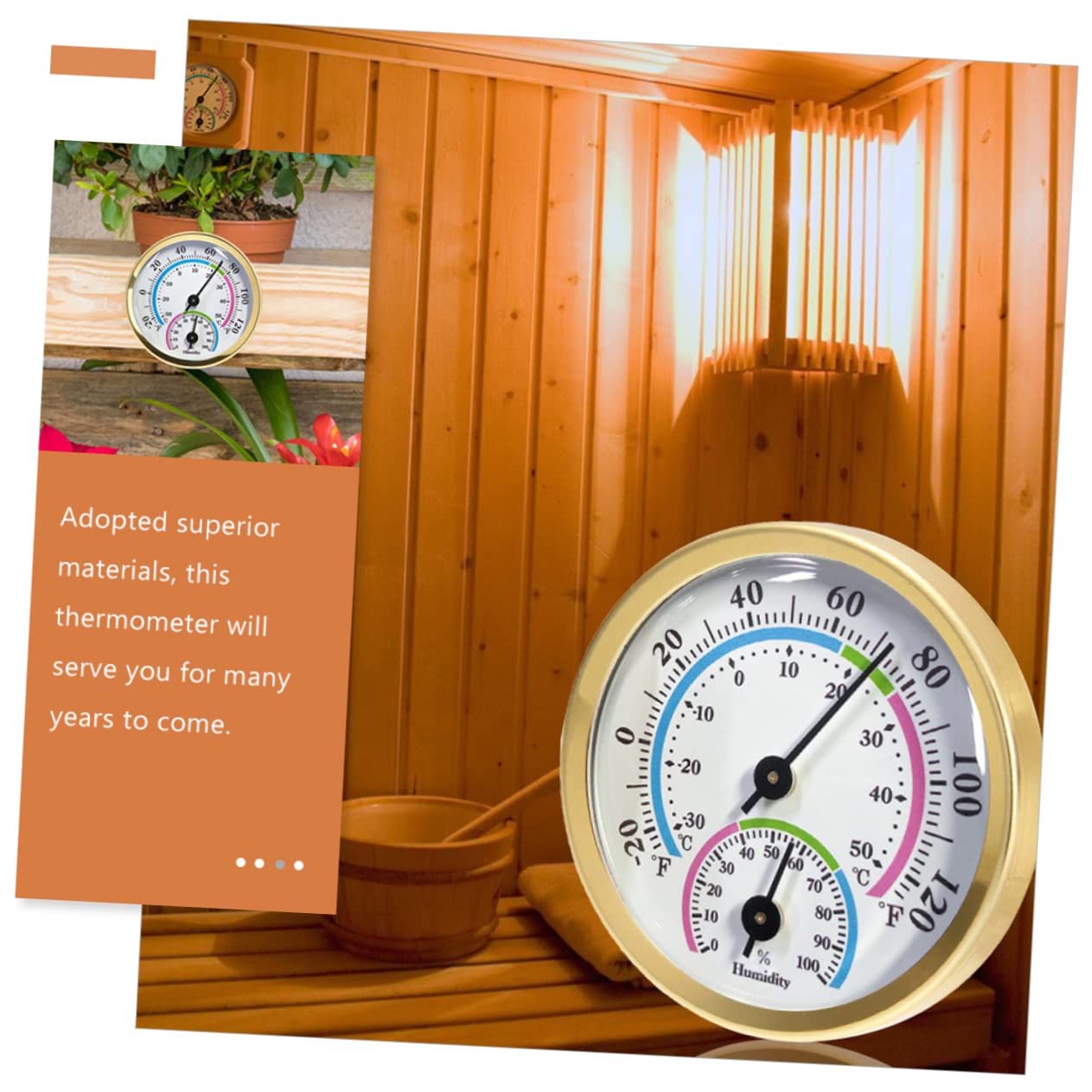 2pcs Garden Hygrometer Temperature Humidity Monitor for Greenhouse