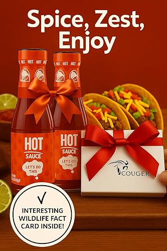 Miniatura 3 de Masterpax Hot Gift Bundle  Incluye dos botellas de salsa picante Taco Bell de 7.5 onzas + tarjeta exclusiva de datos de vida silvestre de Couger