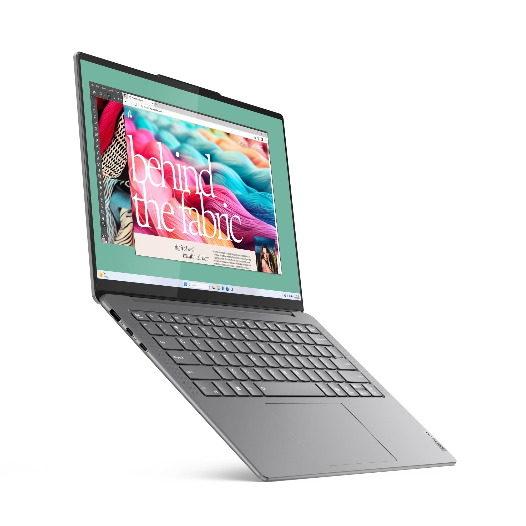 Lenovo Yoga Slim 7 14IMH9 - Ordinateur Portable 14'' OLED (Intel Core Ultra 7 155H, RAM 32Go, SSD 1To, Intel Arc Graphics,Windows 11 Home) Clavier rétroéclairé AZERTY FR - Lunaire Gris