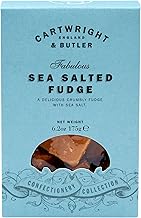 Cartwright & Butler Salt Caramel Fudge Cardboard | Rich, Creamy and Crumbly Fudge Made of Sea Salt | Traditional Butter Fudge - Salted Caramel Fudge - 1 Piece