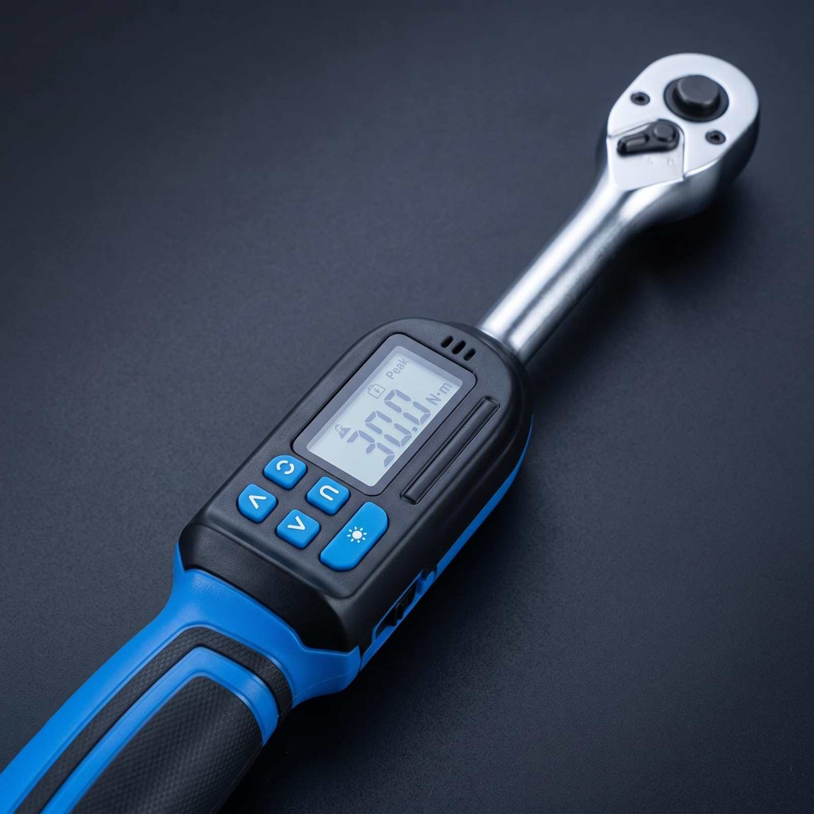 Gralara Llave Dinamométrica Digital Profesional Torquímetro Digital Ajustable Llave Dinamométrica con Carraca para Taller Mecánico, 3/8" 3-60 N·M