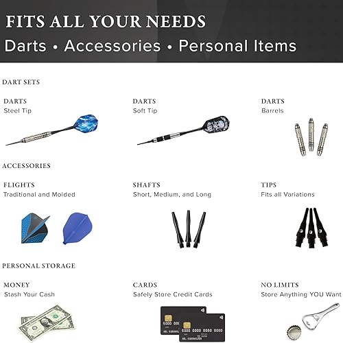 Miniatura 3 de Casemaster estuche de viaje clásico de nylon para 12 dardos, 1