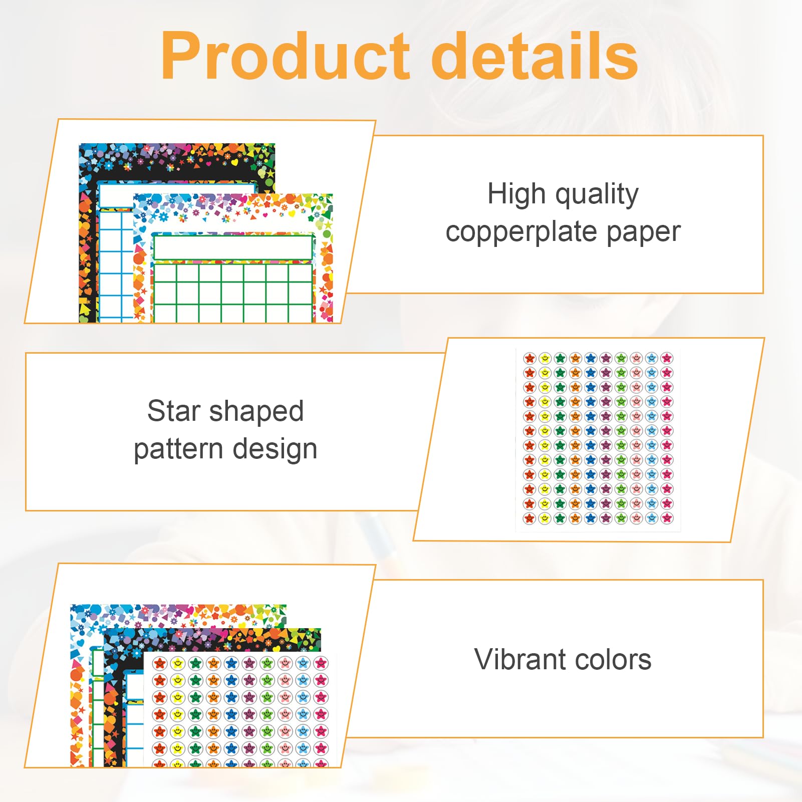 20PCS Star Stickers for Reward Chart Kids Sticker Chart, Behaviour Charts for Children Star Charts with No Task - Image 3