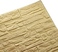 Vista 14 de Pegatinas de pared de ladrillo 3D, paneles de espuma autoadhesivos, impermeables, papel pintado de piedra sintética, sala de estar, TV, dormitorio
