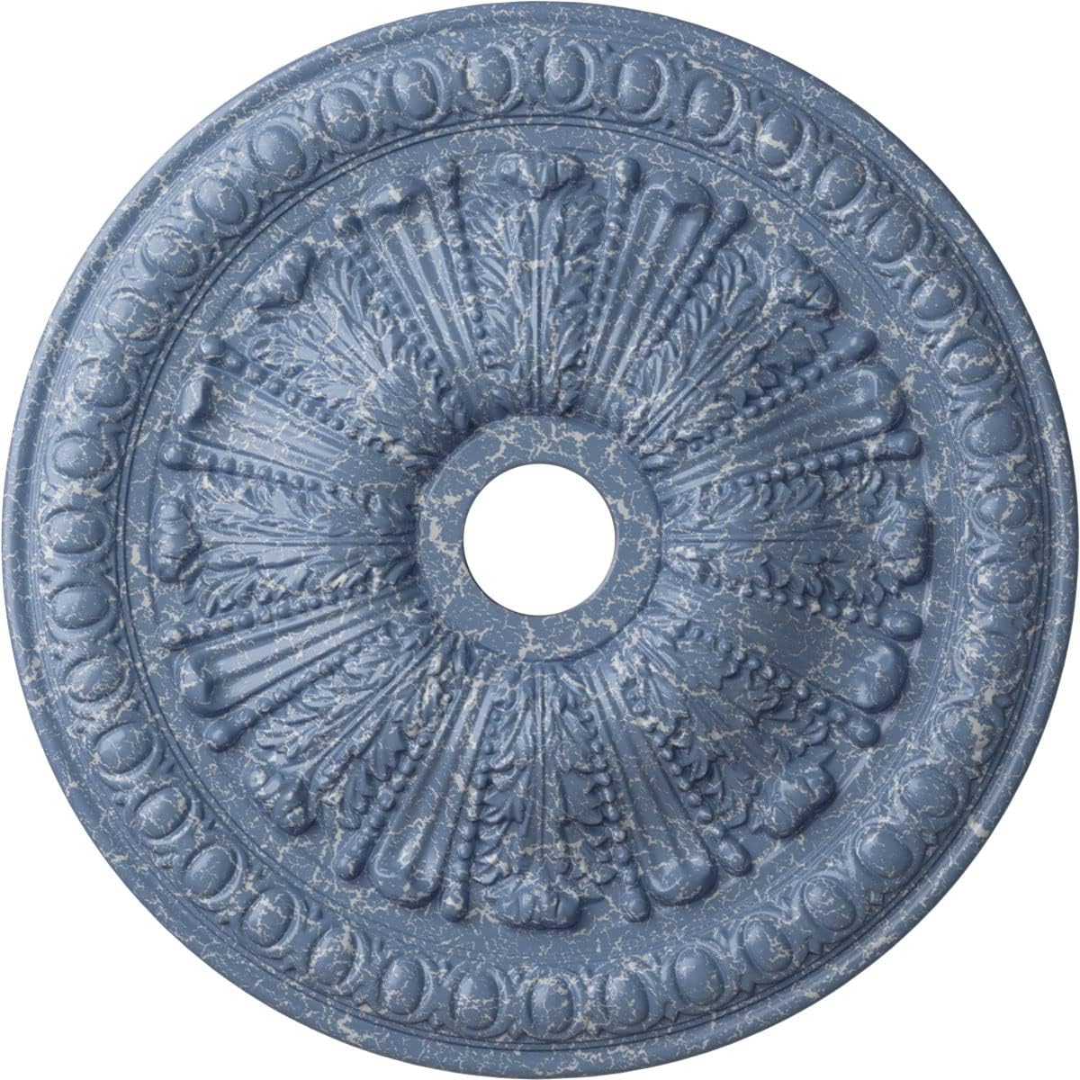 Ekena Millwork CM27TOAMC 27 7/8"OD X 3 7/8"ID X 2 1/2"P Tomango Egg & Dart Ceiling Medallion Fits Canopies Up To 6 3/4", Americana Crackle