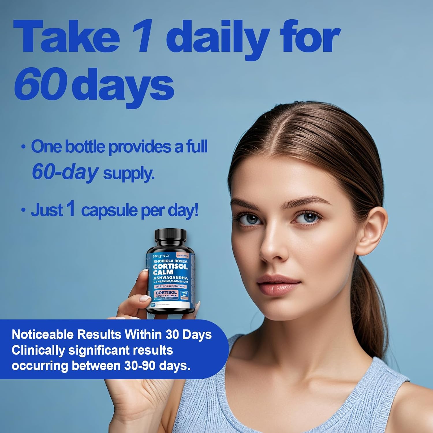 16-in-1 Cortisol Balance & Sleep Support for Women & Men – Natural Calm Formula with Magnesium, Ashwagandha & L-Theanine – Supports Restful Sleep, Relaxation, Focus & Healthy Cortisol Levels