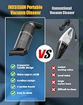 Aspirateur à main sans fil, Aspirateurs de voiture sans fil portable avec 12000PA Forte aspiration, multi-buzzles & 2 Filtres lavables, 0.9lb Léger, Mini Aspirateur à main pour voiture, Maison, Bureau, Cheveux d'animal