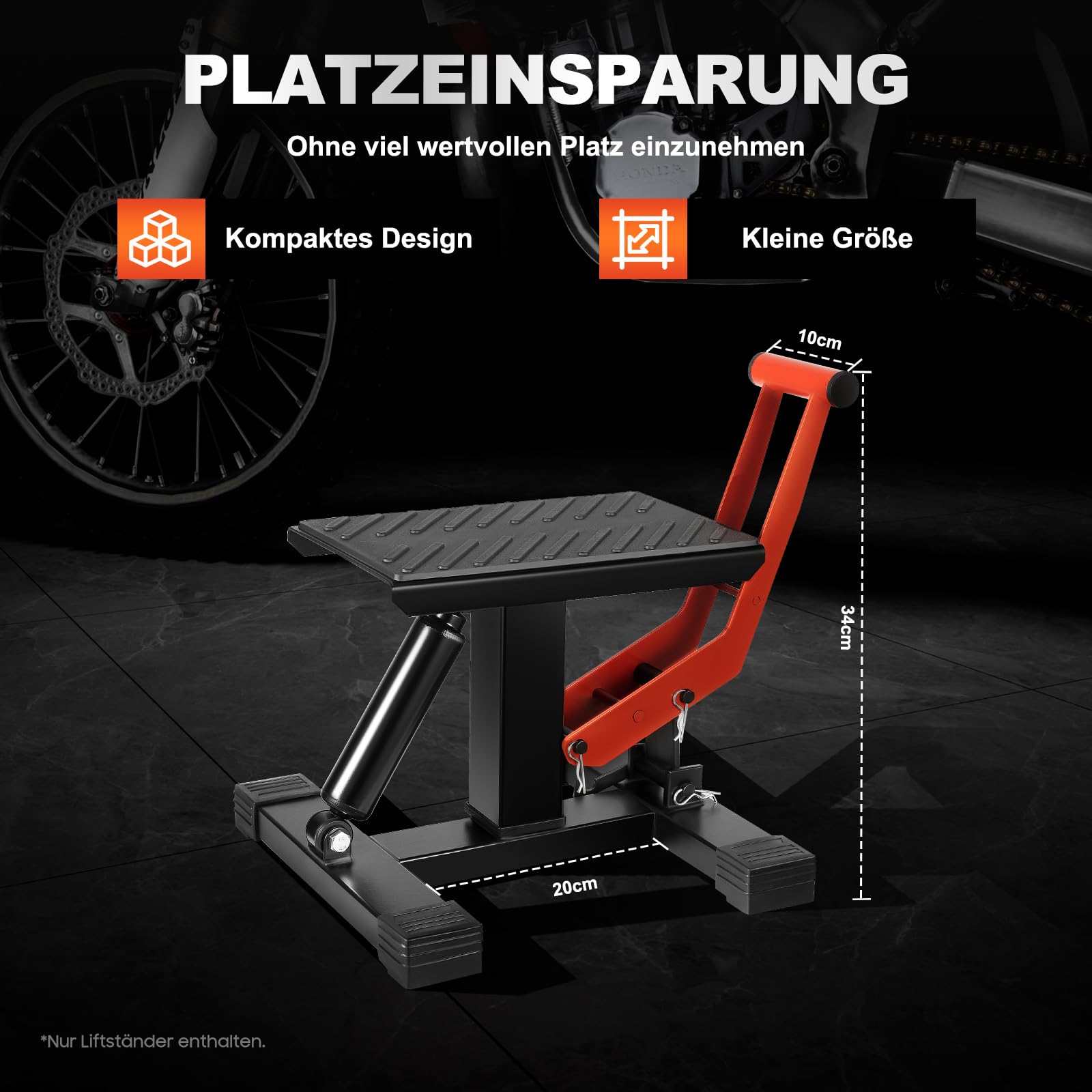 Hydraulischer Motorrad Ständer Universal Motorrad Hebebühne Motorradständer Motorradheber Motocross Hubständer Klapp Hebebühne für Reparatur Motocross
