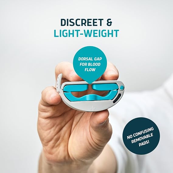 LUNDERG Versa Clamp - Light & Comfortable Male Incontinence Clamp with Adjustable Pressure Knob and Dorsal Gap for for Blood Flow Support - Male Incontinence Products