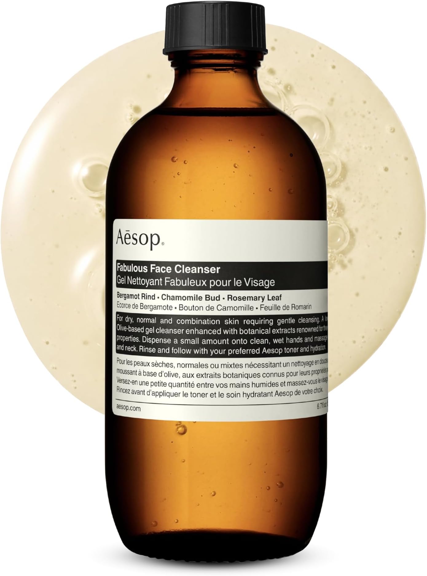 Aesop Fabulous Face Cleanser | Gently Cleanses without Stripping | Mild Olive-Derived Cleanser with Purifying and Hydrating Botanicals | 6.7 oz