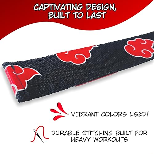 Miniatura 6 de Correas de levantamiento de anime, correas acolchadas para levantamiento de pesas, culturismo, entrenamientos de gimnasio, levantamiento de