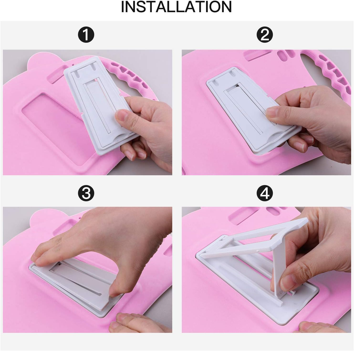 PZOZ Case Compatible with iPad 2 3 4 Case for Kids (NOT for iPad Mini & Air) Shockproof Silicone Handle Stand Bumper Proof Girls Boys Cover Compatible with Apple iPad 2nd 3rd 4th Generation (Pink)