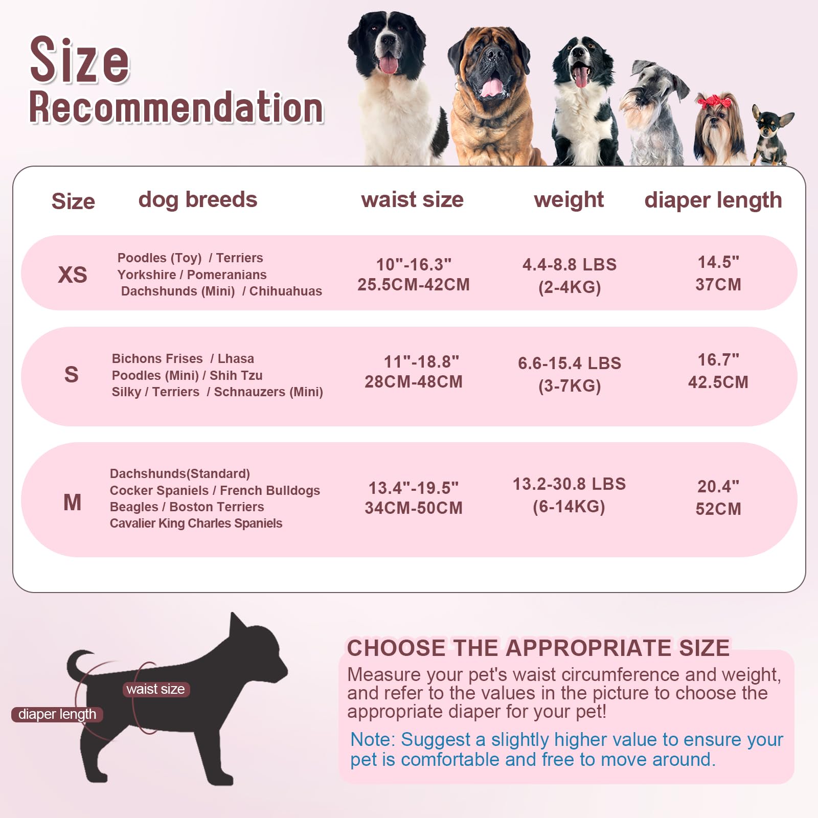 Pañales para perras, tamaño mediano, 80 unidades, pañales desechables para perritos, pañales para cachorros y gatos, súper absorbentes, aptos para perras en calor o incontinencia