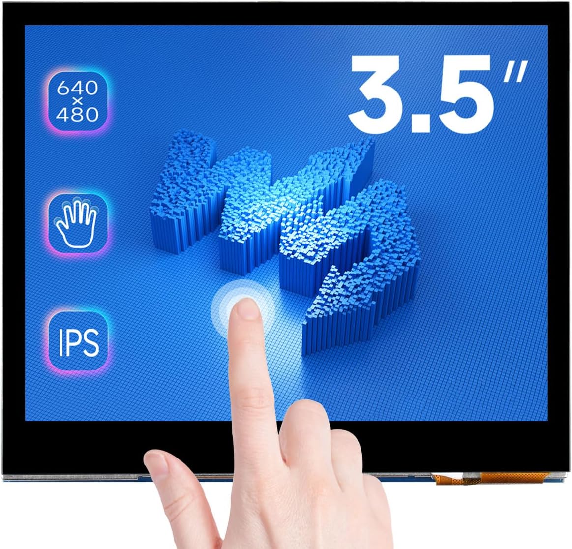 Pantalla LCD tàctil capacitiva Waveshare de 3.5 polzades