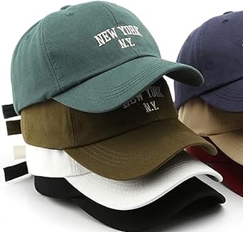 Vintage New-York-Embroidered Distressed-Cotton Unstructured-Baseball-Caps Unisex Adjustable-Strapback Twill-Dad-Hat