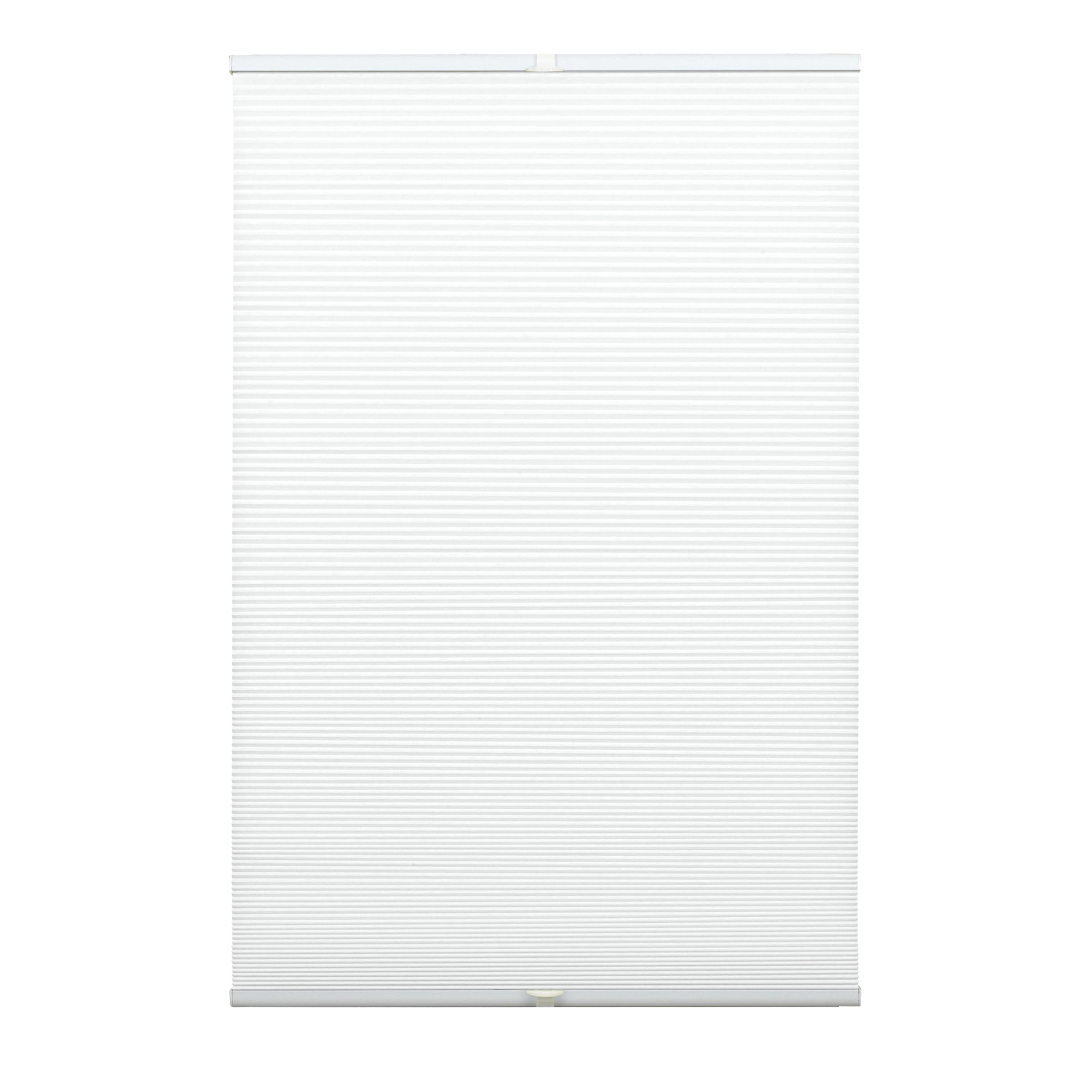 GardiniaHoneycomb Pleated Blind Concept Daylight Opaque Folding Roller Blind, All Mounting Parts Included, Easyfix Pleated Blind Tensioned with 2 Operating Rails, White, 70 x 130 cm (W x H)