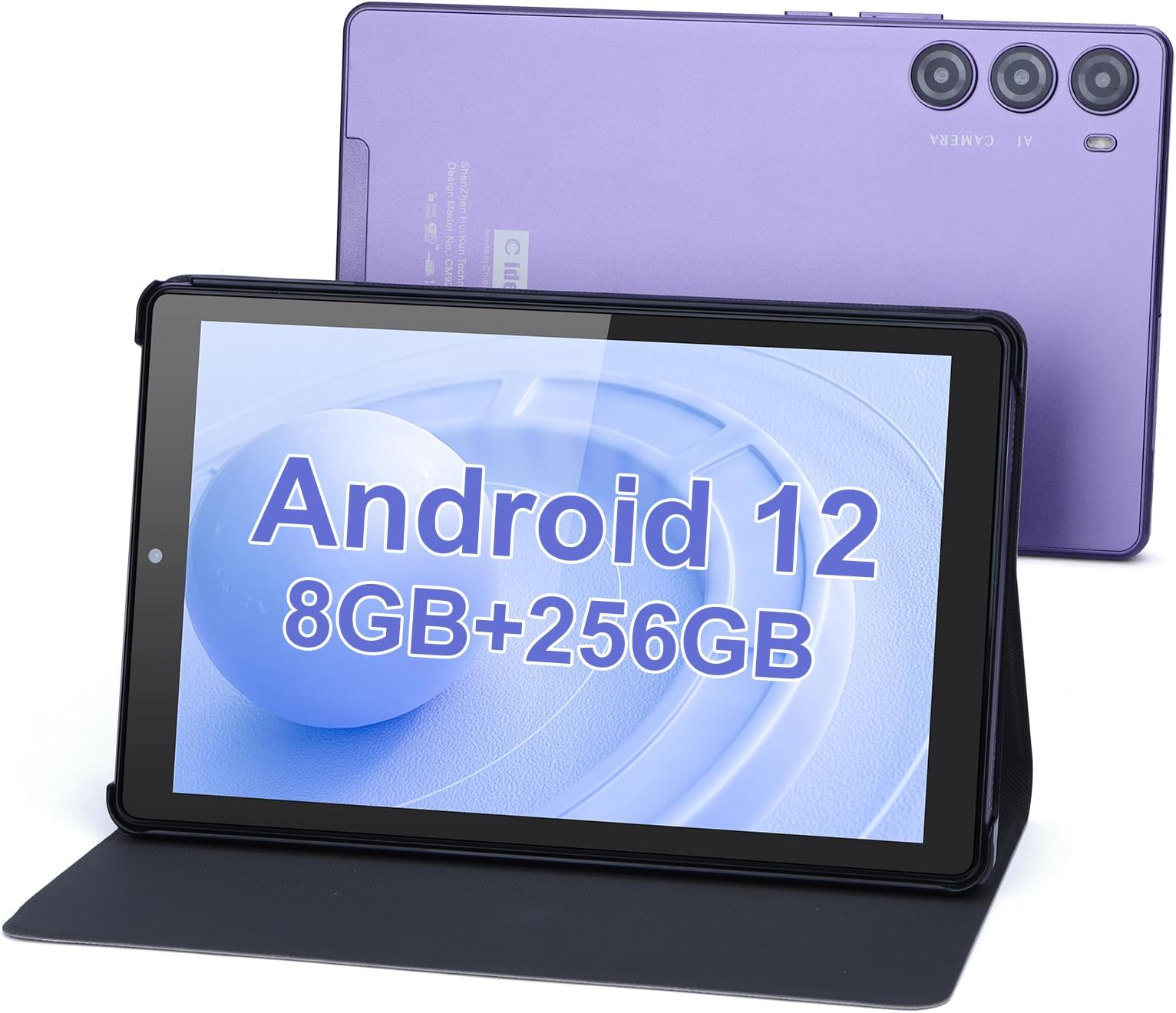 C Idea 9-Inch Android 12 Tablet - 8GB+256GB/512GB, HD+ IPS 800*1280, 5+8MP Camera, 4G/5G Wi-Fi, GPS, 8000mAh Battery - CM925 (Purple)
