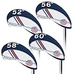 Craftsman Golf 4pcs 52 56 58 60 Degree Golf Wedges Headcover Covers US Flag Blue and White Great Golf Gift