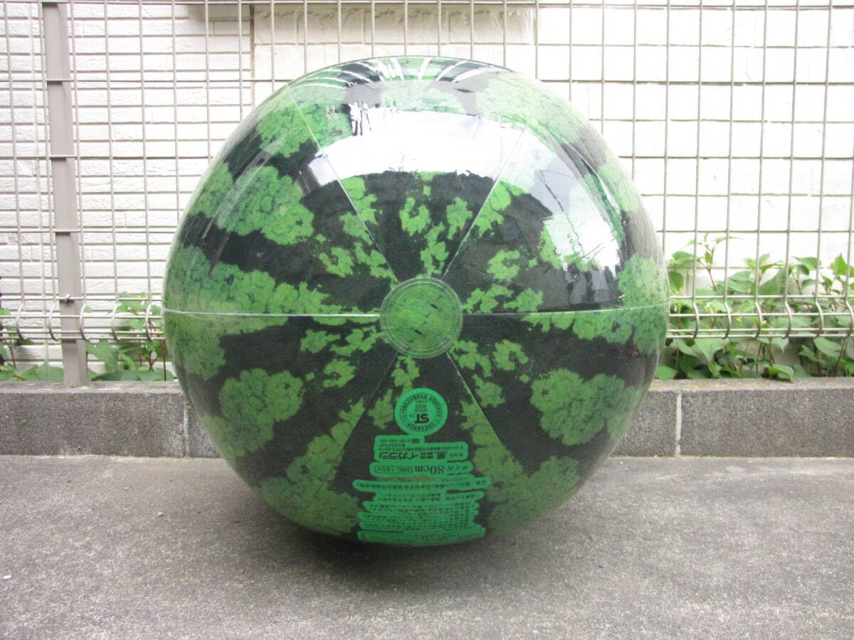 Amazon | 1個限り リアルスイカビーチボール85cm/空気ビニール/空ビ