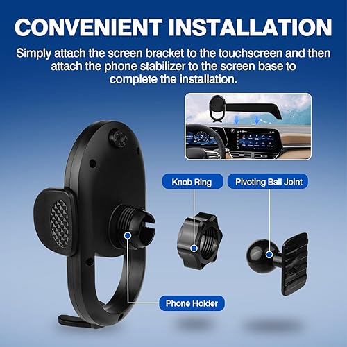 Vista 74 de Autorder Soporte de teléfono de automóvil para Toyota C-HR CHR 2019-2022, soporte de teléfono con organizador de tablero, pantalla de 8 pulgadas