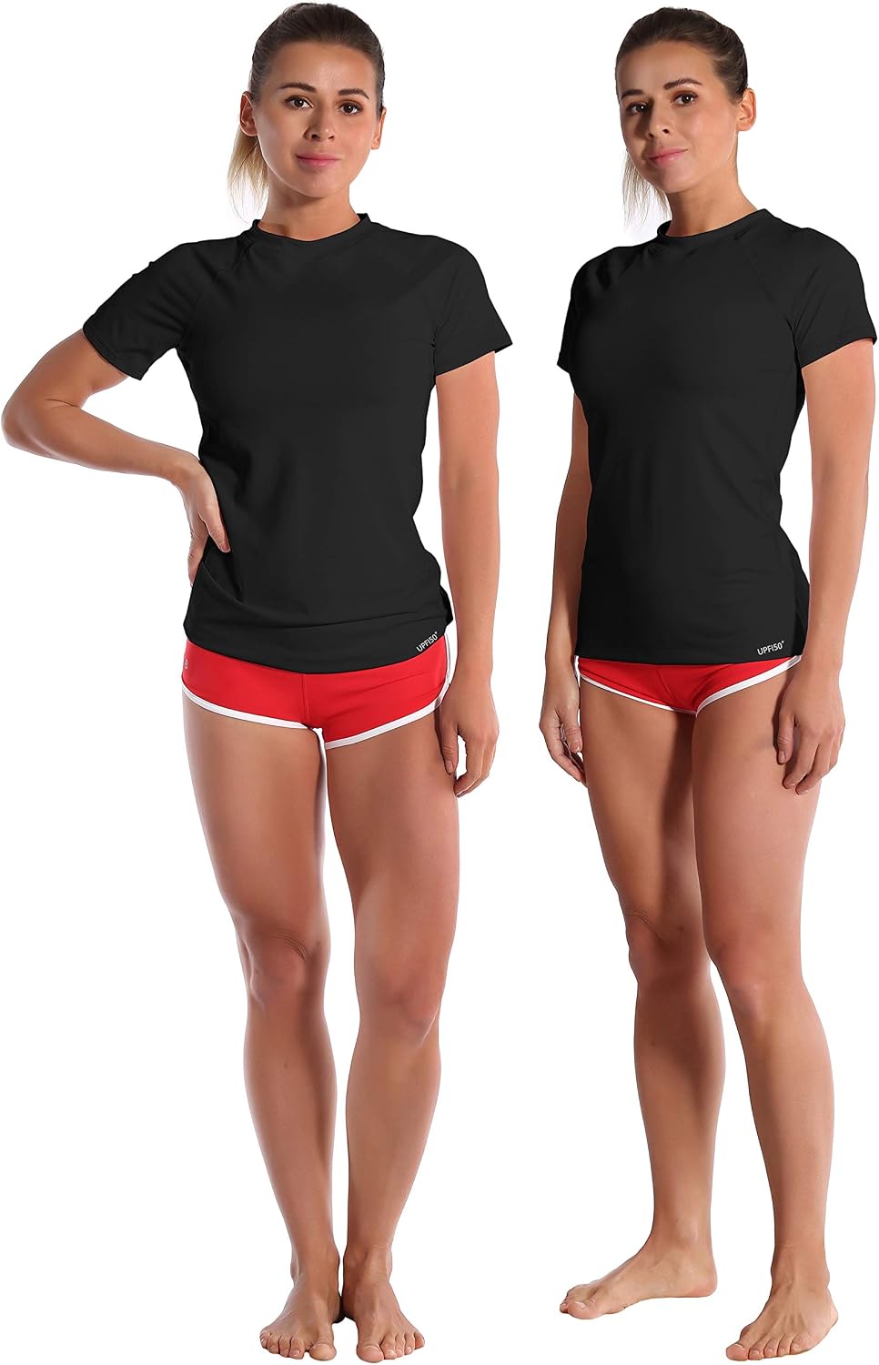 BUBBLELIME Short Sleeve Rashguard for Women UPF 50+ Sun Protection Swim Shirts Swimsuit Surfing Swimwear Swim Top