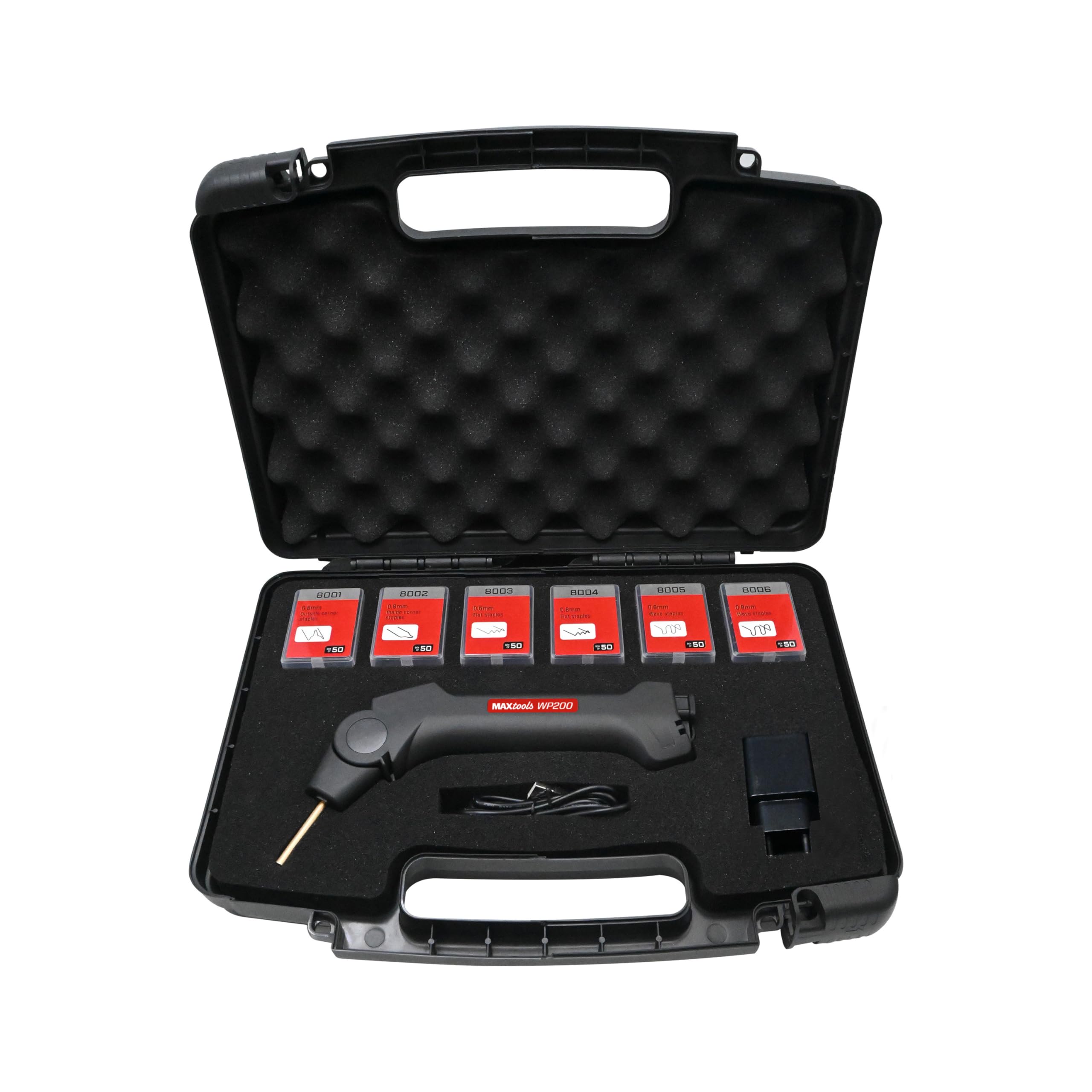 MAXTOOLS, WP200, Soldador de Plástico a Batería con Cabezal Ajustable y Batería de 4000mAh