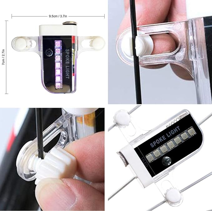 Luces para Rueda de Bicicleta LED Impermeables 2 Pack miniatura 3