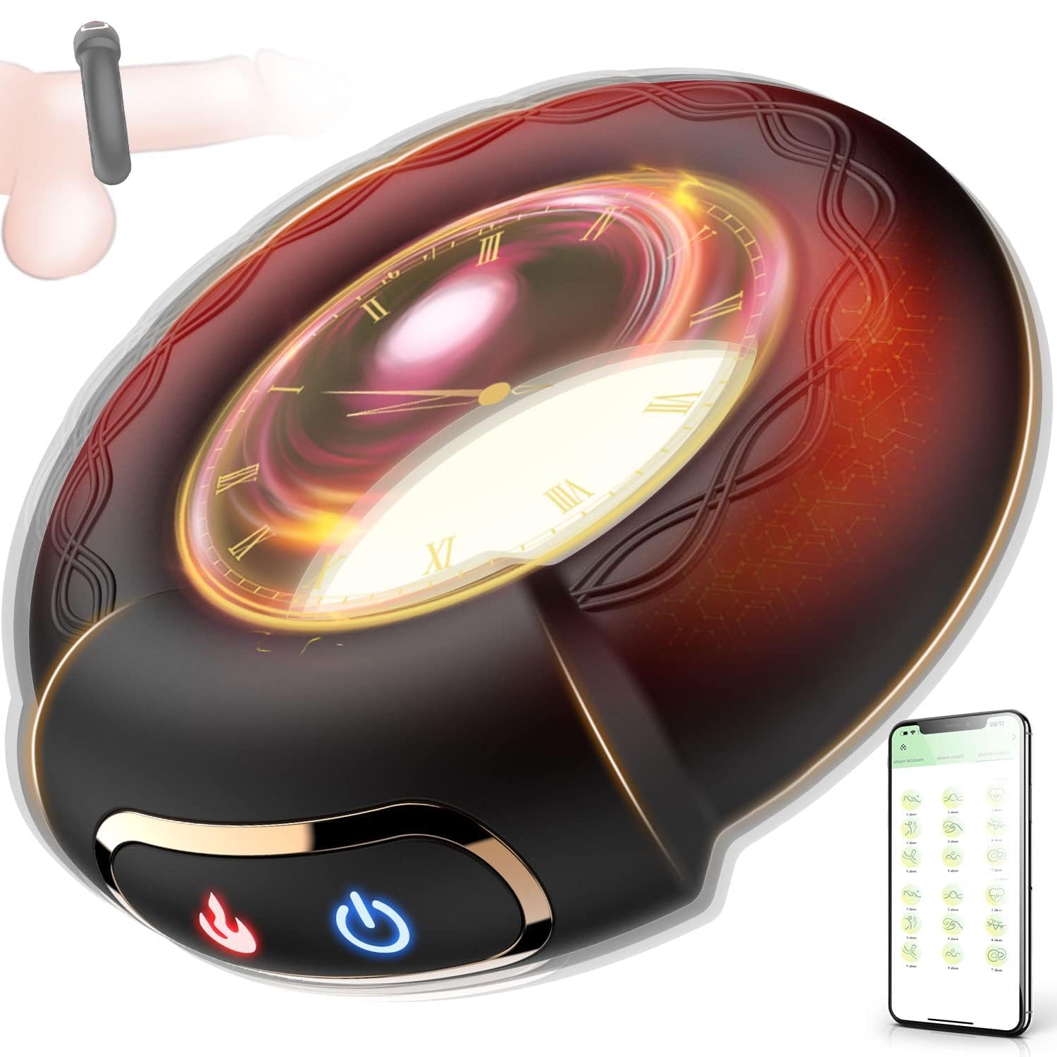 Vibrating Cock Ring 9 Vibrations with Heating Penis Ring Vibrator Sex Toys for Men Adult Toys Vibrating Penis