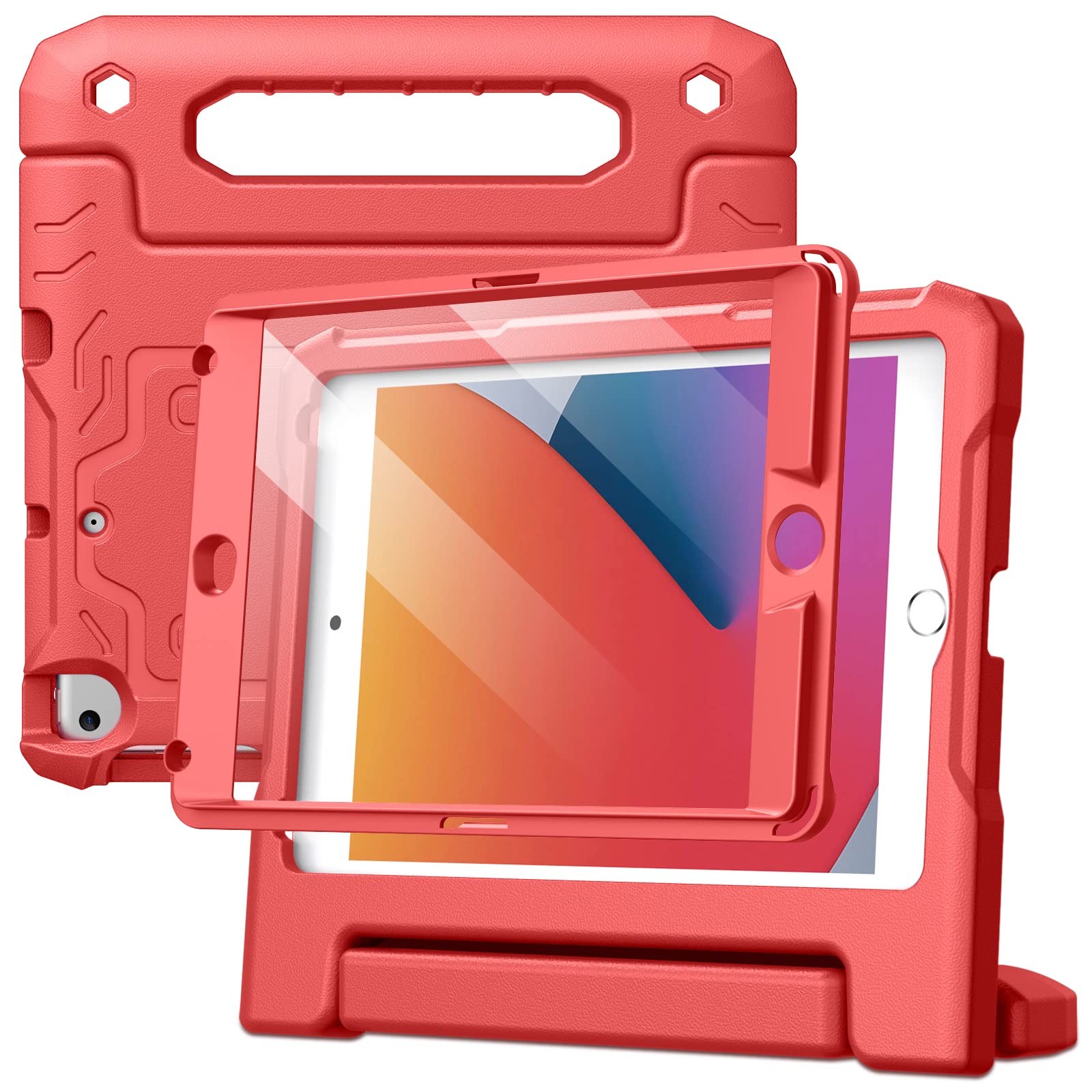 Funda Infantil para iPad Mini 5 4 3 2 1 JETech Roja con Protector de Pantalla 7