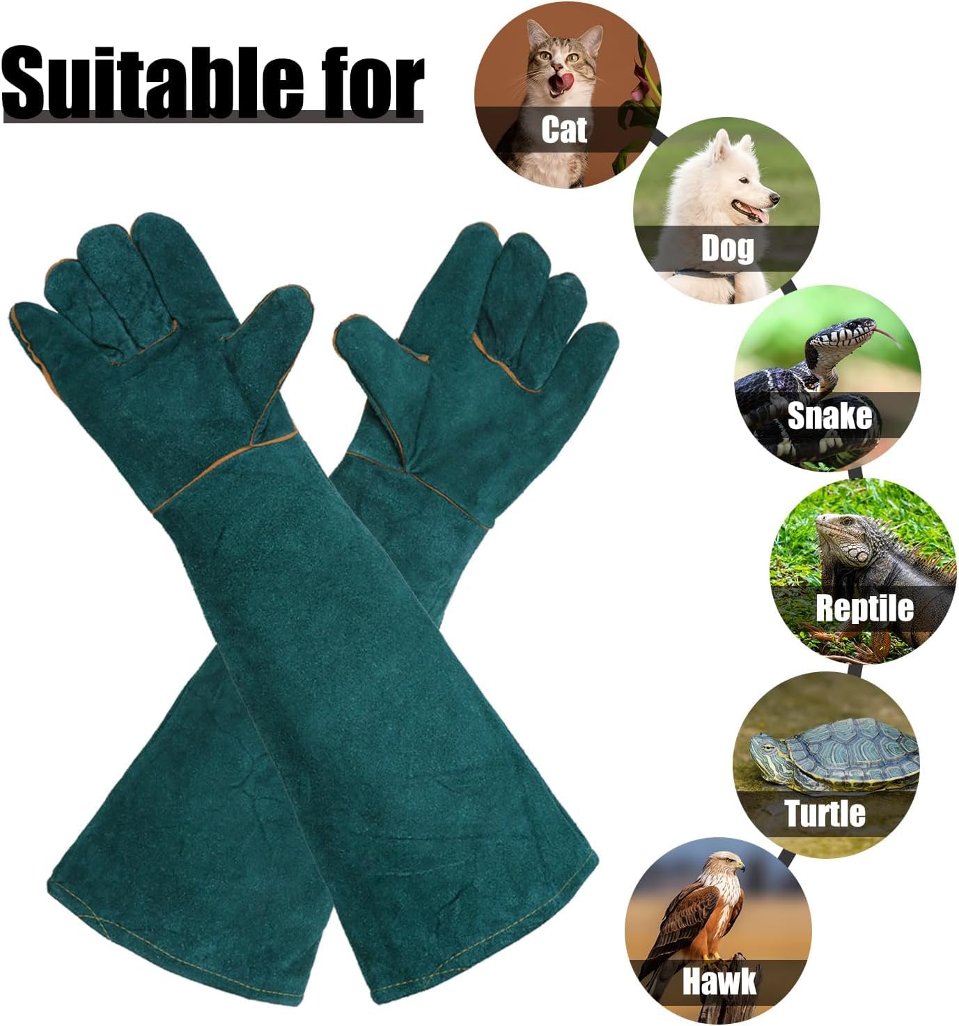 Lederhandschuhe für Tierhandhabung – flexibel für die Tierpflege und Gartenarbeit, langlebiges Design, ideal für sichere und bequeme Handhabung in verschiedenen Anwendungen