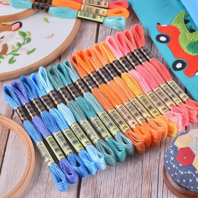 Maxee Embroidery Threads, 200 Colors Per Pack Embroidery Floss,8m Cross Stitch Threads,Friendship Bracelets Floss - Image 3