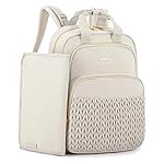 mommore Diaper Bag Backpack Large Baby Bag for Boys Girls Quilted Travel Diaper Backpack with Changing Pad, Stroller Straps