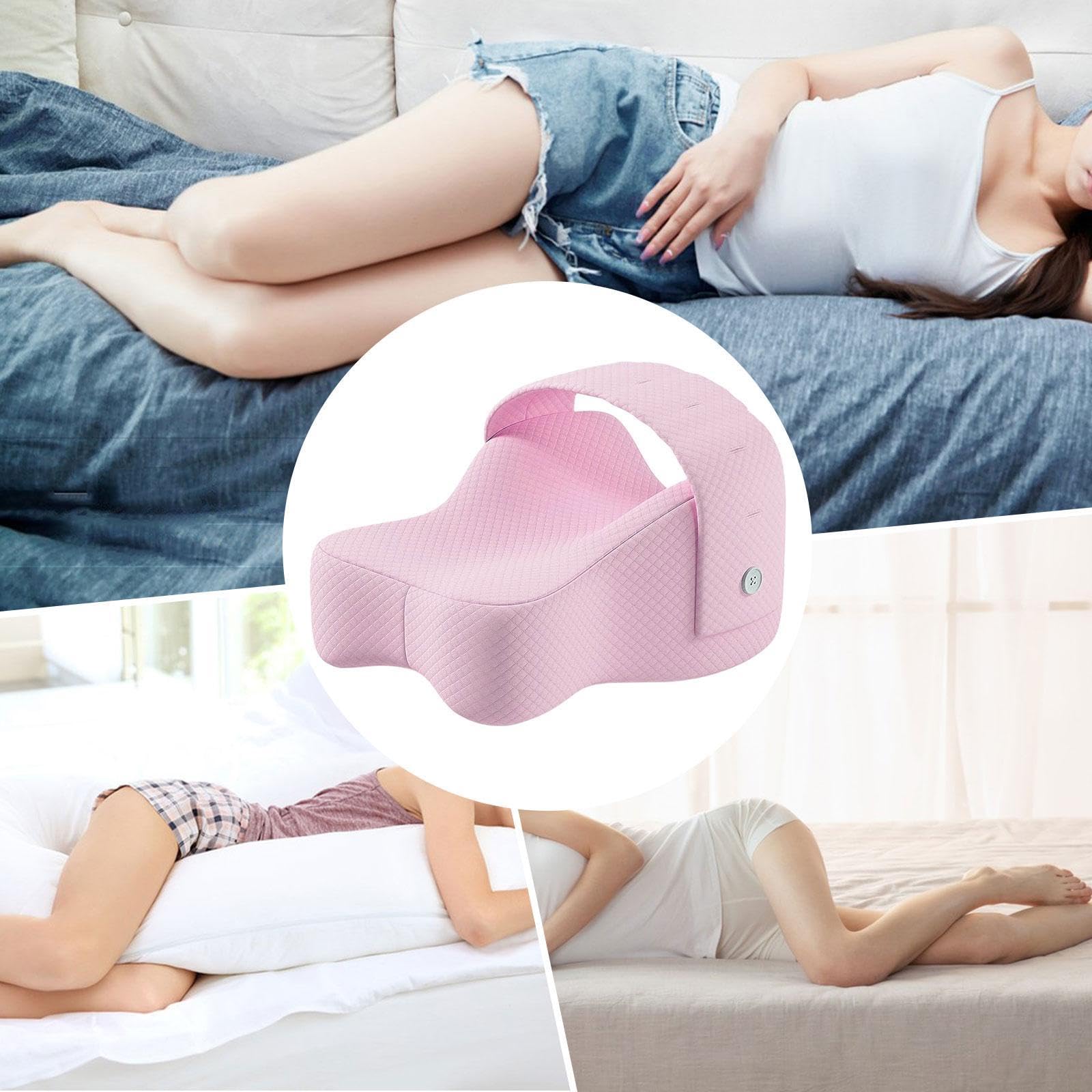 Almohada de Apoyo para Las Rodillas, Almohada para Las Piernas, Funda Cómoda, Extraíble Y Lavable, Cojín Suave Entre Las Piernas, Cojín para La Espald, Rosa, Individual
