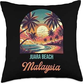 Sandy Shores Juara Beach Stunning Waves Throw Pillow