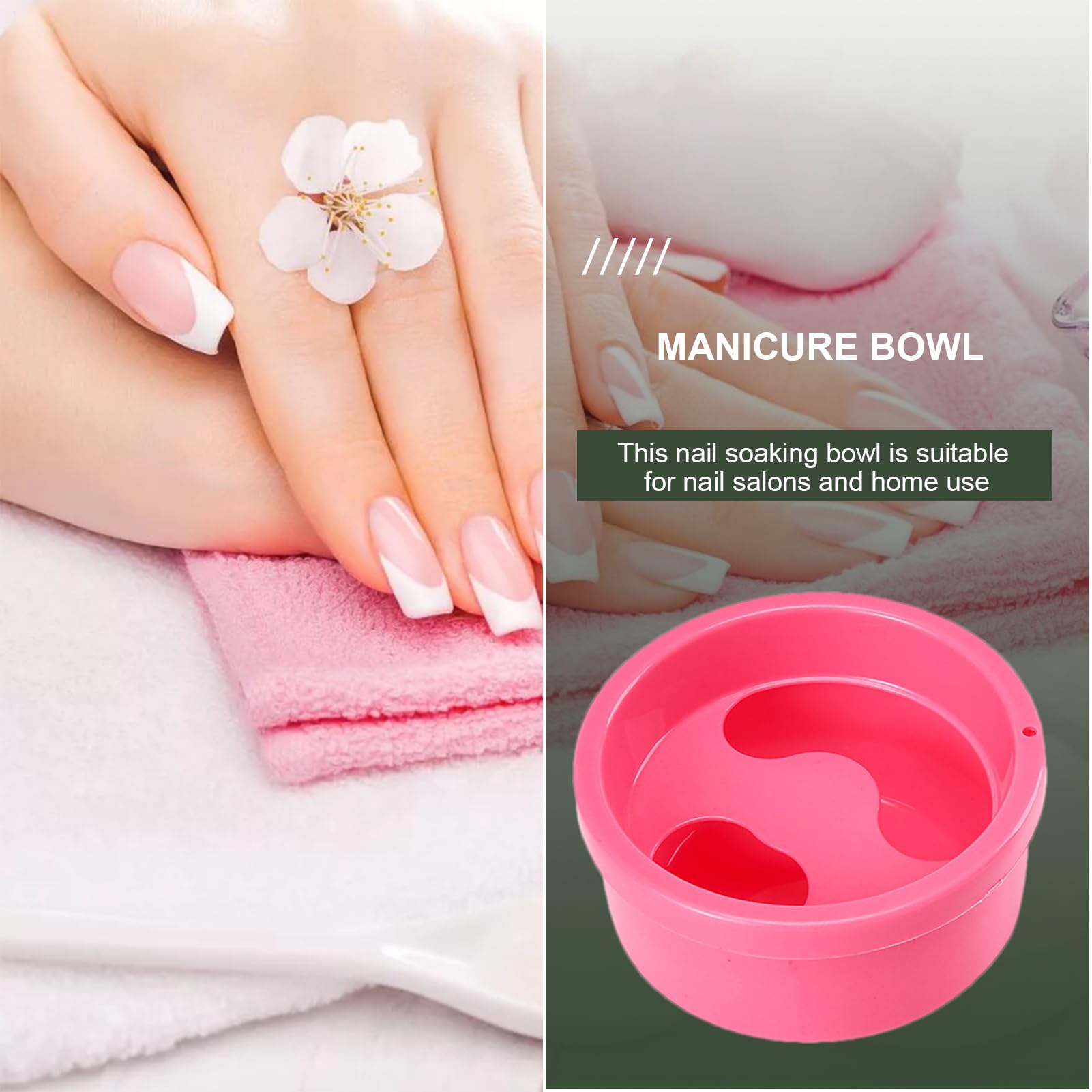 Ciotola Per Immersione Delle Unghie - Ciotola Per Ammollo | Contenitore | Strumento Per Manicure | Vaschetta Spa Mani | Accessorio Bellezza, Pulizia, Cura, Estetica Unghie