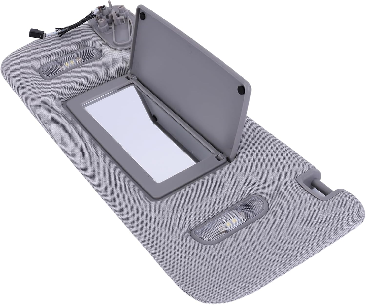 Left Driver Side Sun Visor with Lighted for Cadillac Escalade ESV 2015-2019 for Silverado 1500 2500 3500 Gray Car Sun Visor with Lighted Makeup Mirror 23459655 22870346 23198866 23459654 84247192