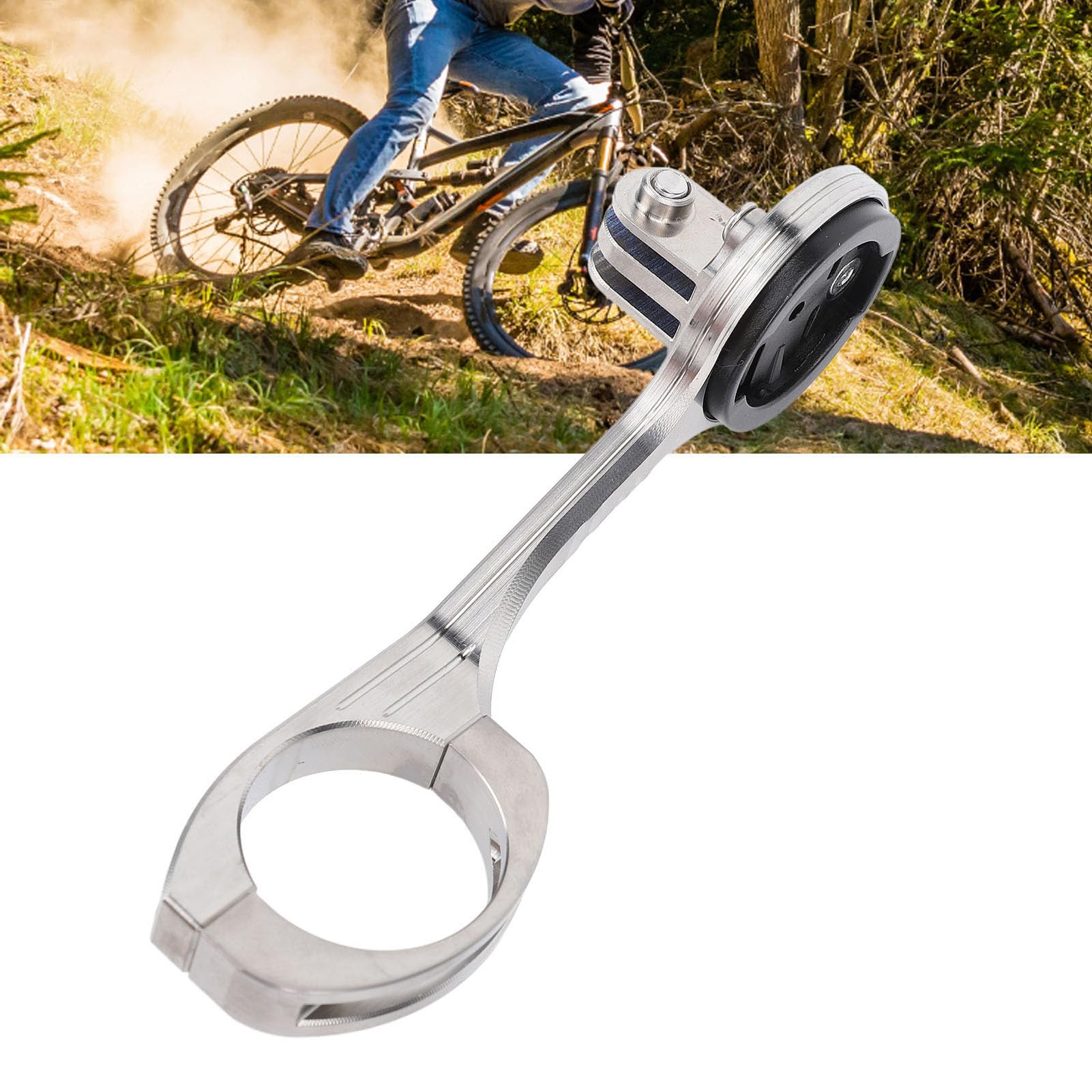 plplaaoo Supporto per computer da bici Supporto per staffa di estensione per computer da bici leggero ad alta resistenza in lega di titanio per appassionati di ciclismo e mountain biker