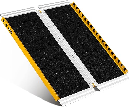 UOKRR Rampa para discapacitados para sillas de ruedas, rampa de umbral de puerta portátil de 3 pies para escalones del hogar, rampa de silla de