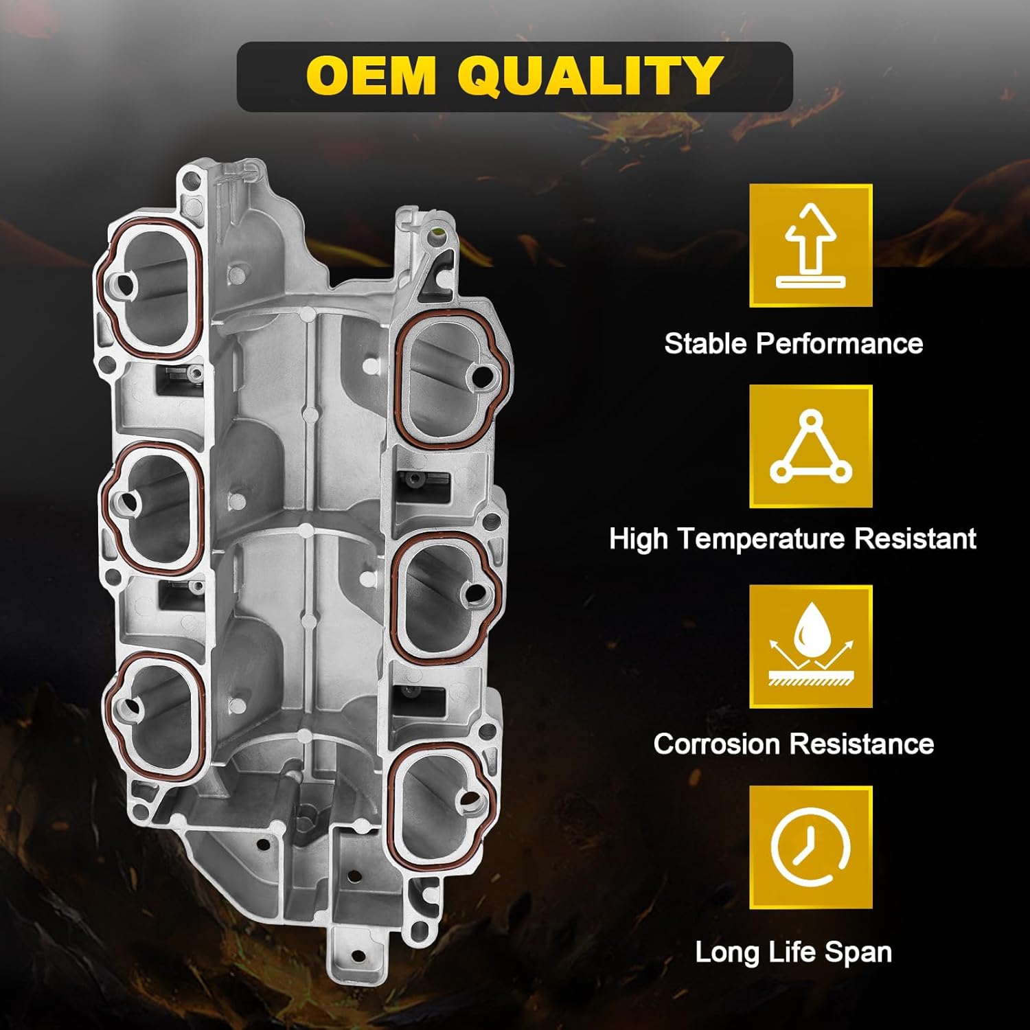 Upgraded Full Aluminum Engine Lower Intake Manifold Compatible with 2011-2020 Dodge Chrysler Jeep RAM - Durango Charger Challenger Avenger Town & Country ProMaster Grand Cherokee 3.0L 3.2L 3.6L V6