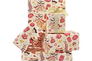 Chinese Lunar New Year Wrapping Paper - Vibrant Prints for Festive Celebrations