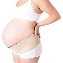 CABEA Flip-It Reversible Black and Beige Pelvic Support Belt a Belly Band for Men Women Pregnancy Postpartum Everyday