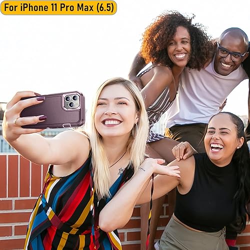 Miniatura 6 de La funda está especialmente diseñada para iPhone 11 Pro Max de 6.5 pulgadas, protección de cuerpo completo, resistente a los golpes, goma de