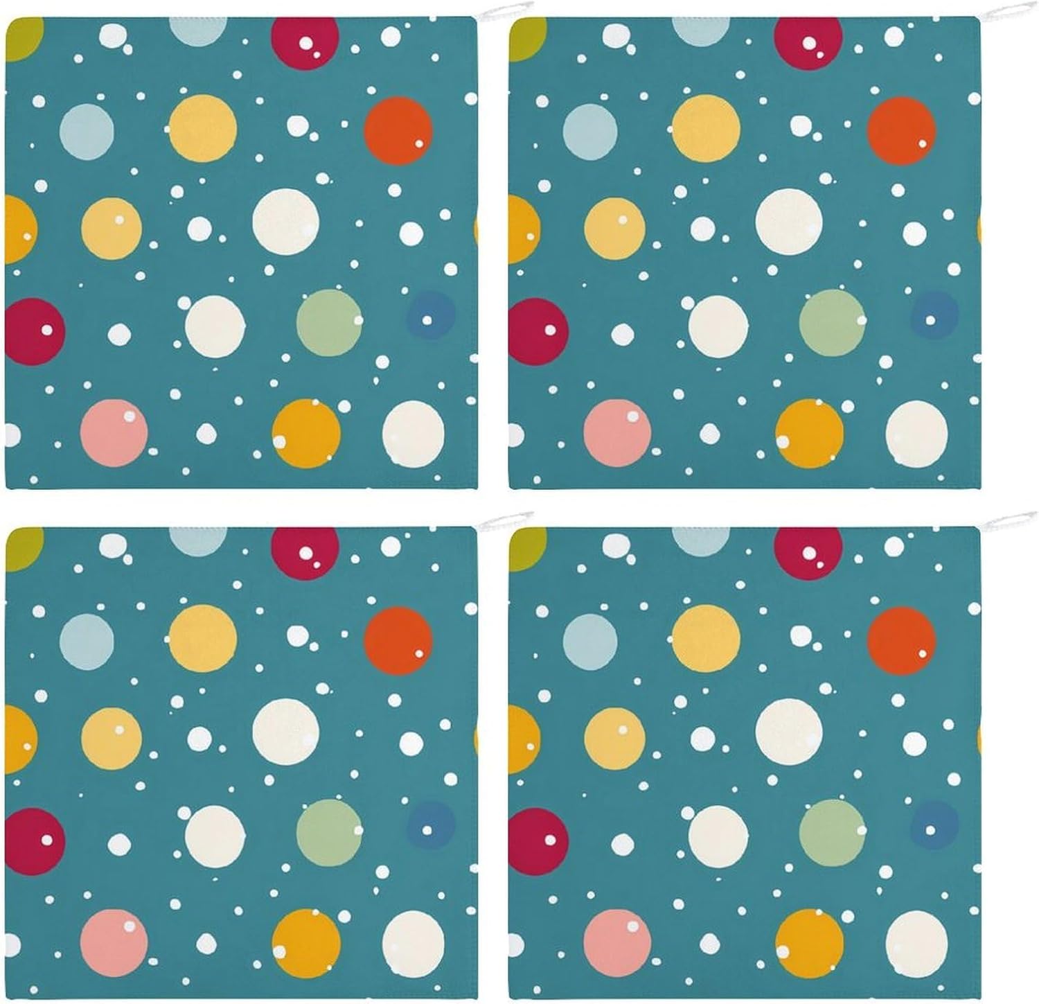 Rainbow Polka Dots Hand Towels for Bathroom Handkerchief | Absorbent,with Hanging Loop,Kitchen Towels,for Home Hotel,Soft