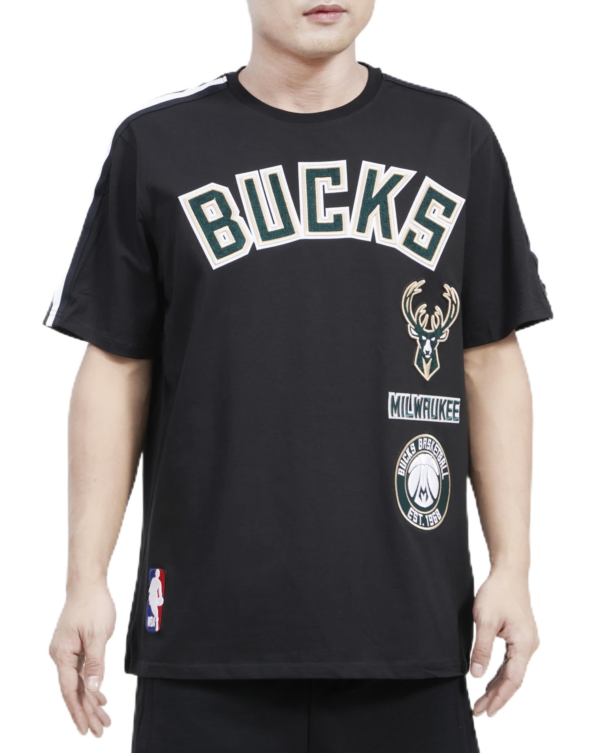 Mens NBA Retro Classics Short Sleeve Taping Tee Black