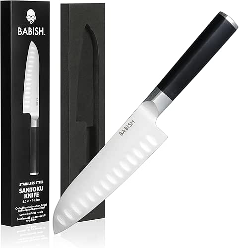 Babish 6.5 Inch Santoku Knife High Carbon 1.4116 German Steel