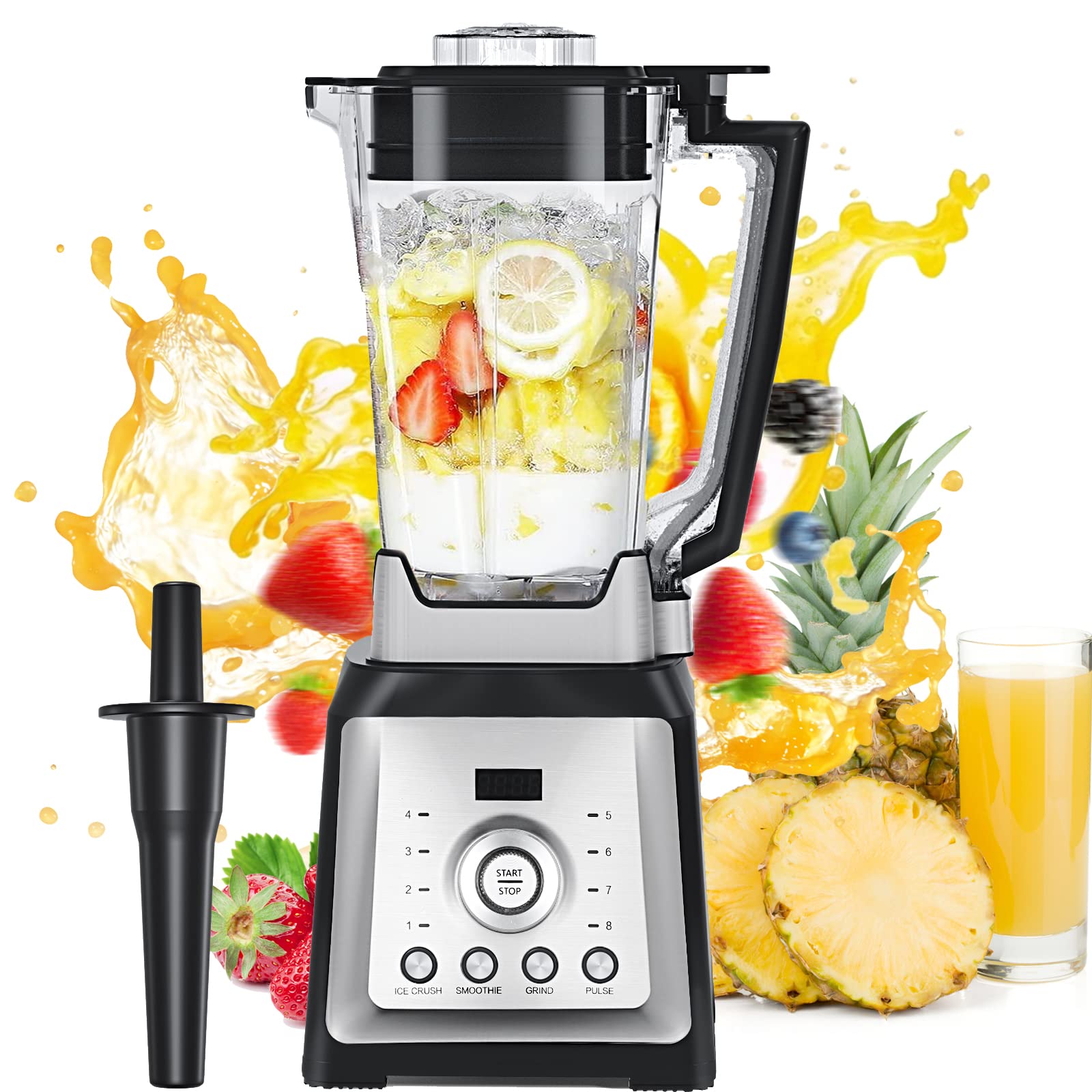 Onlyelax Blenders for Shakes and Smoothies, Countertop Blender 68Oz Professional Smoothies Blender H