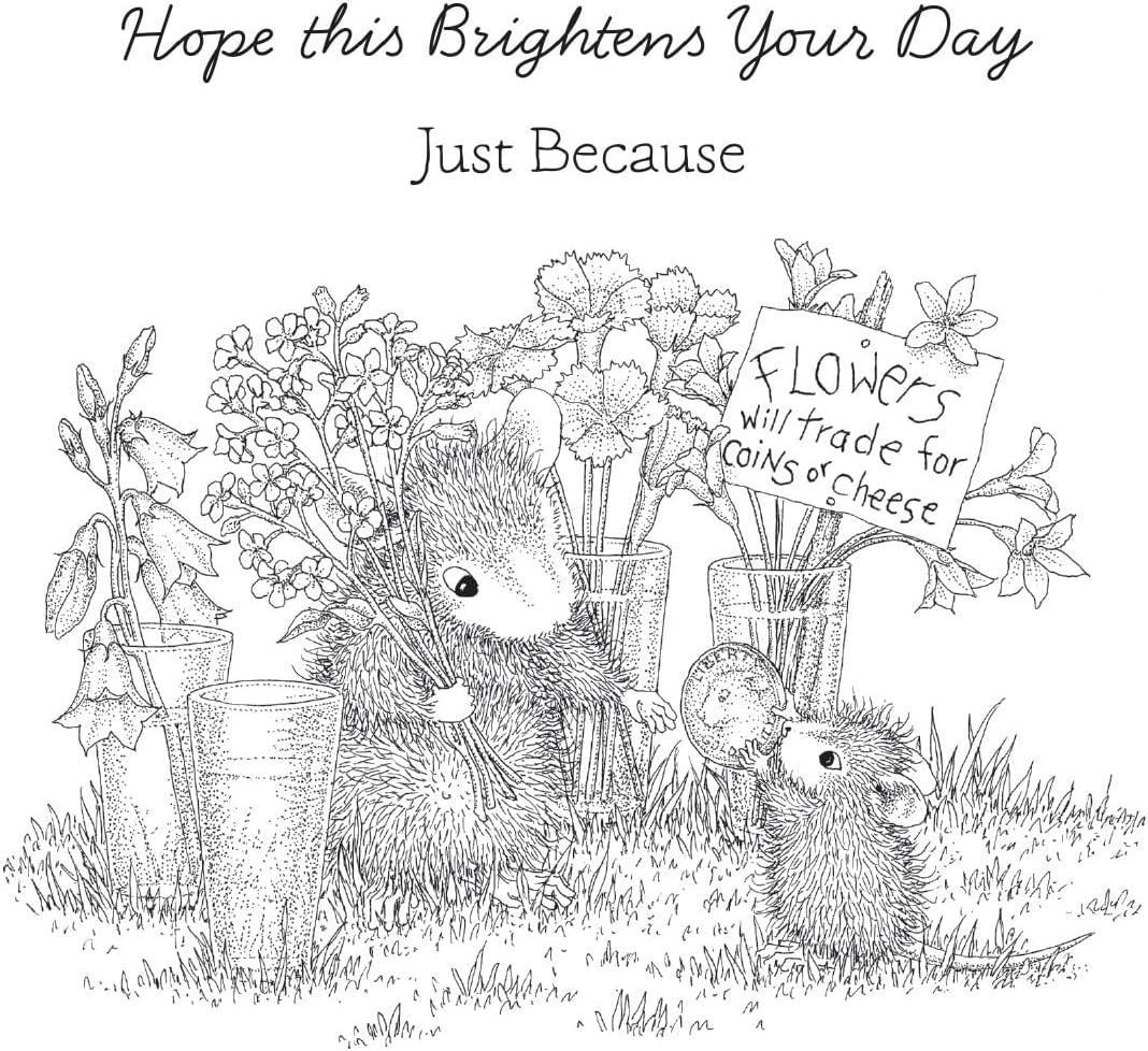 Spellbinders RSC-025 Flower Market Cling Rubber Stamp Set from the House-Mouse Spring Has Sprung Collection