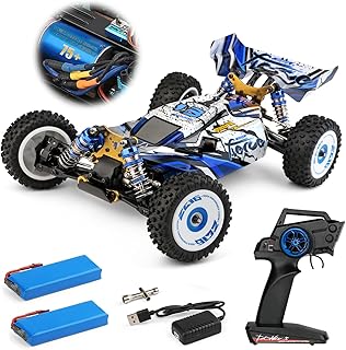 CKYSCHN WLtoys 124017(V2) RC Cars, 75+km/h Brushless Remote Control Car, 1:12 Scale Fast RC Cars for Adults, RTR 4WD Off Road Buggy Drift Car & 2 Batteries