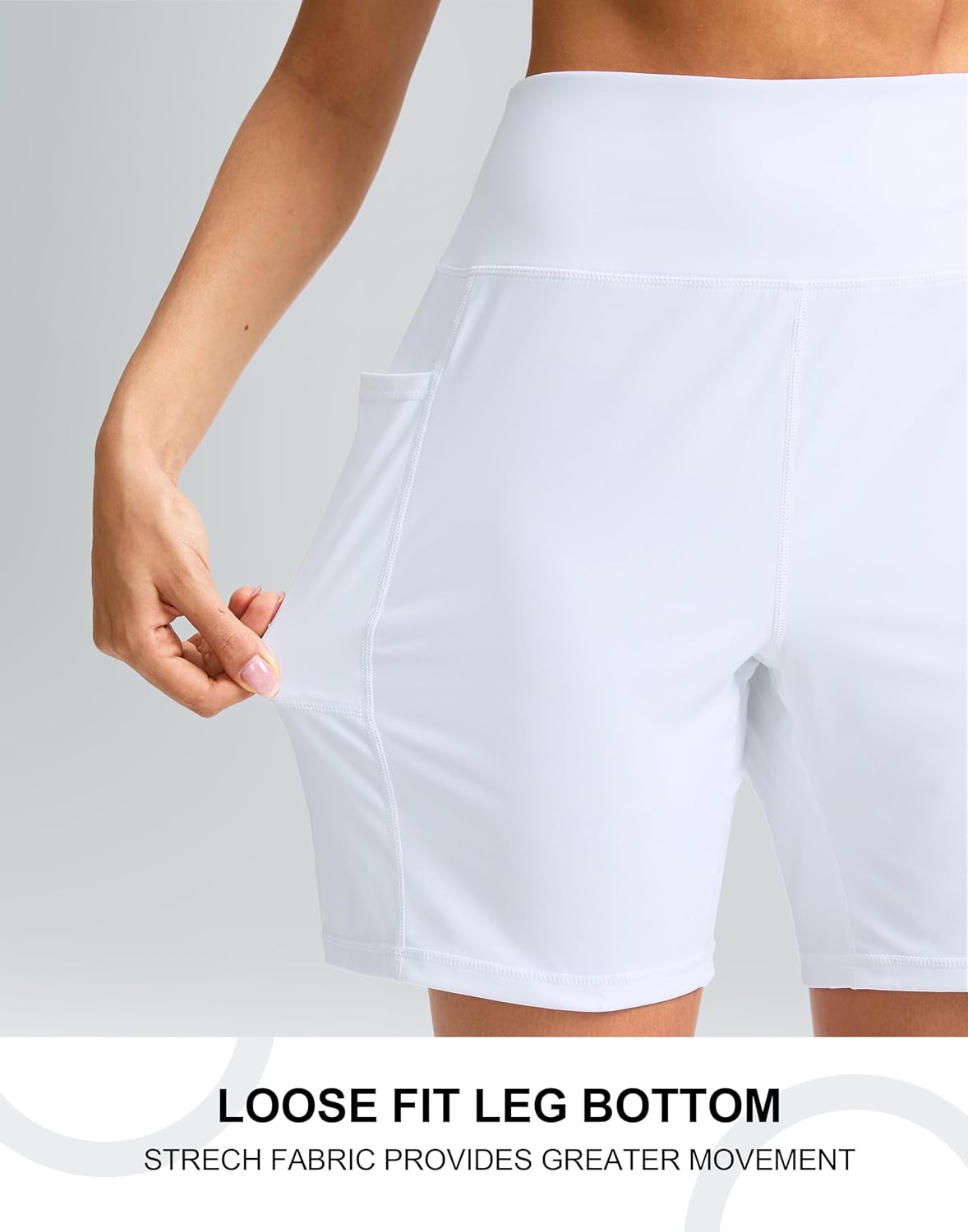 G Gradual Women's 7''/9" Bermuda Long Shorts with Pockets High Waisted Athletic Knee Length Shorts for Women Walking - Image 4